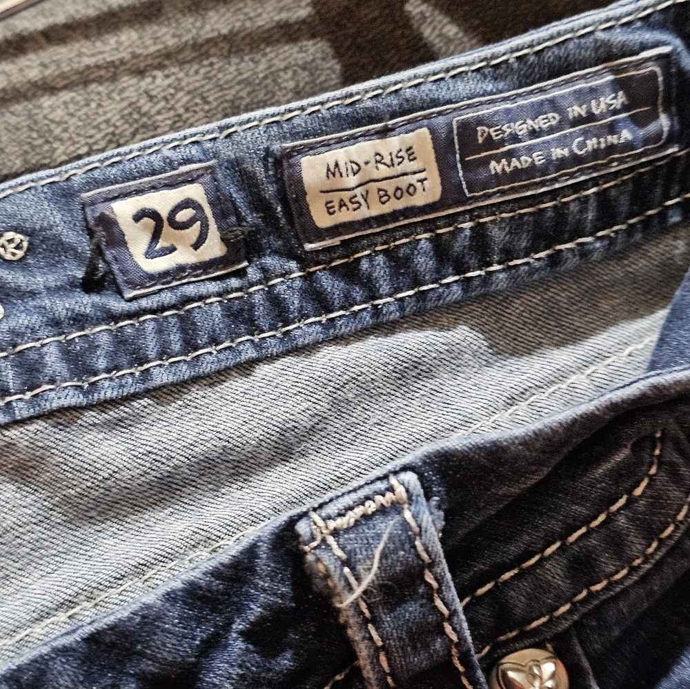 Women's Miss Me Jeans with Embroidered Cross Design - Picture 14 of 16